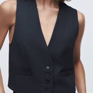 NWT Zara Pinstripe Vest
